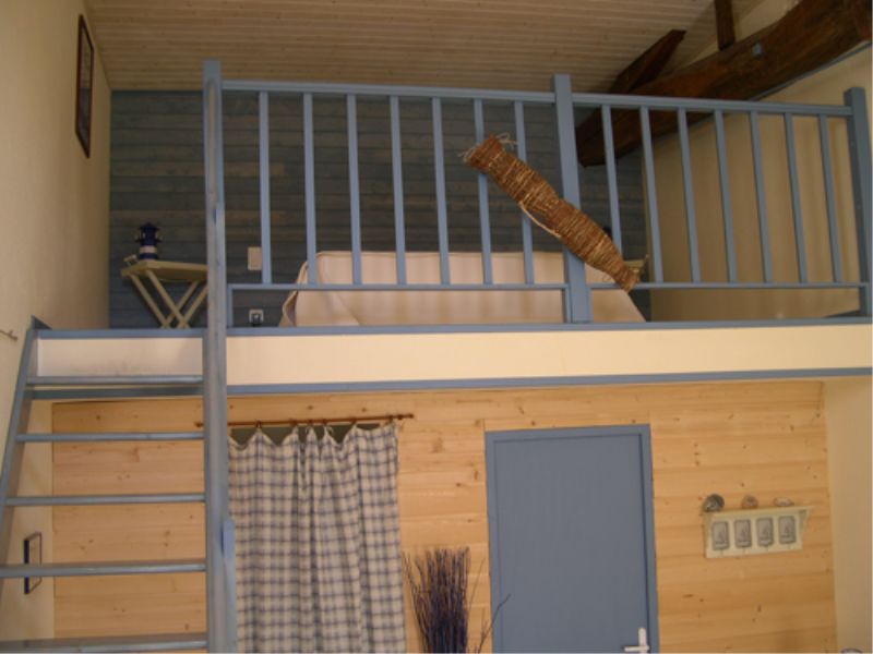 Une chambre sous mezzanine