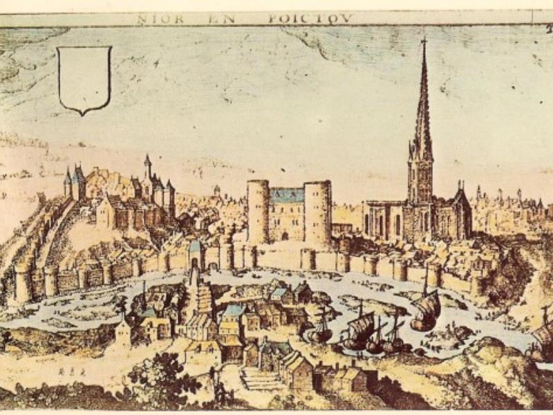 Vue de Niort en 1600