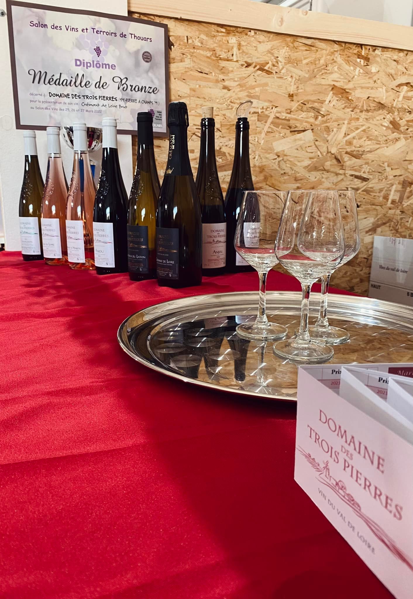 Domaine trois pierres viticulteur vins degustation val en vignes Thouarsais