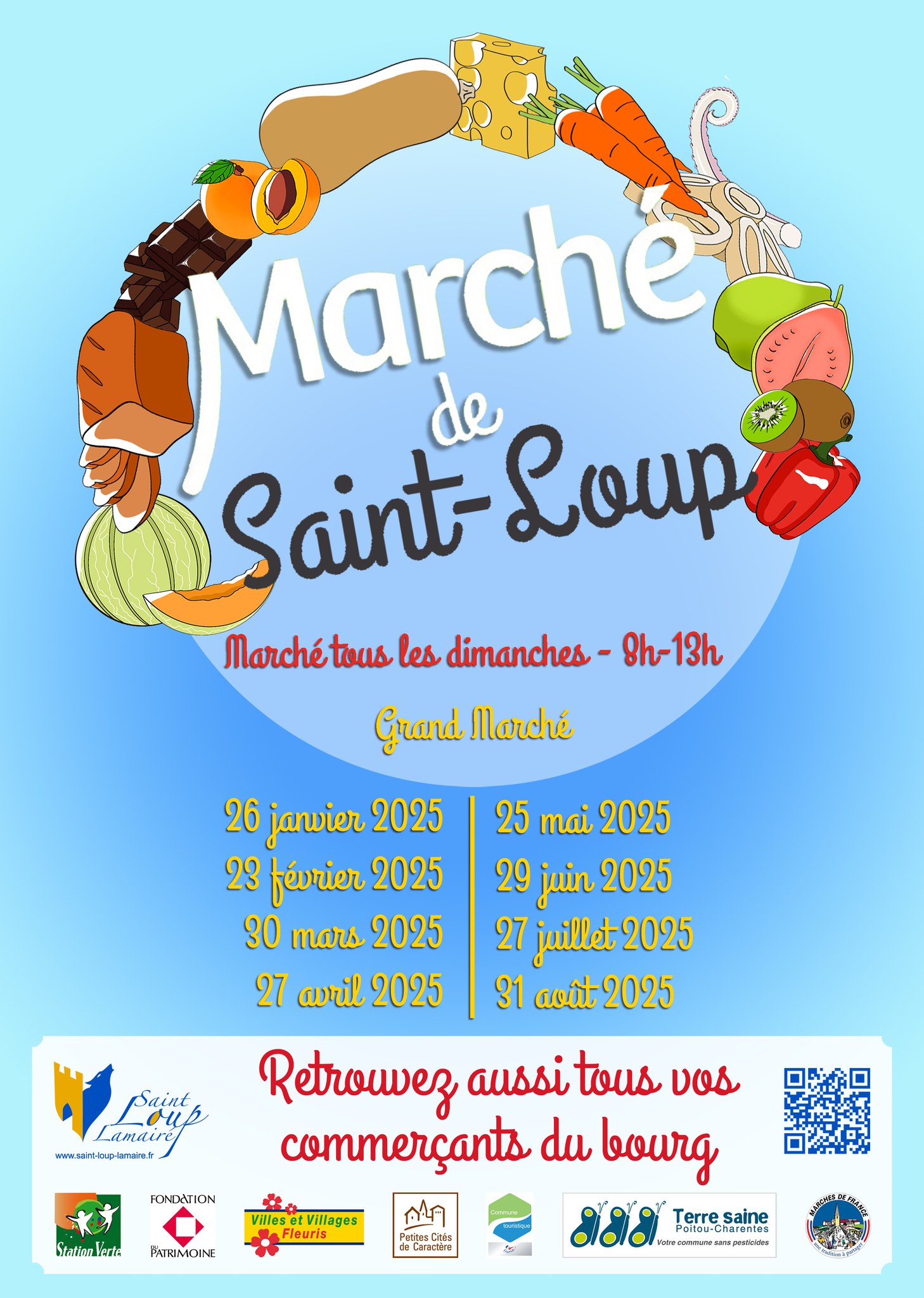 affiche marché saint loup