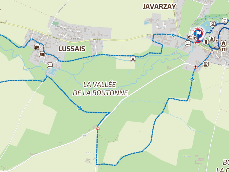 Détail planimètre du panneau de départ 2021, Château de Javarzay