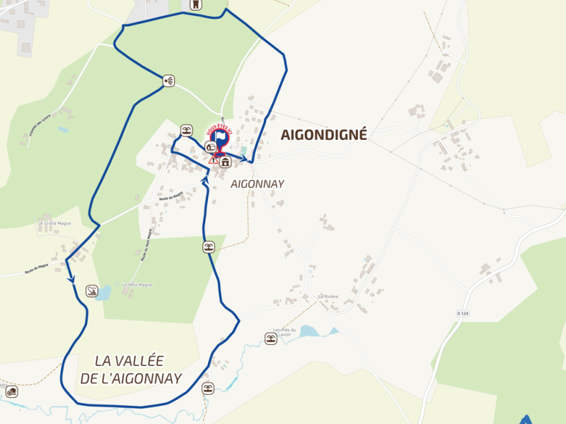 Détail planimètre du panneau de départ 2021, Aigonnay