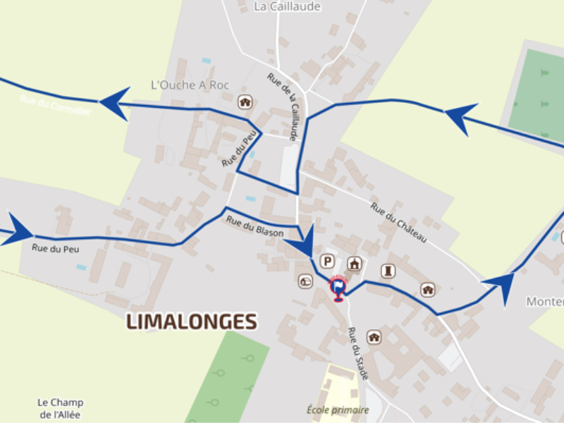 Détail planimètre du panneau de départ 2021, Limalonges