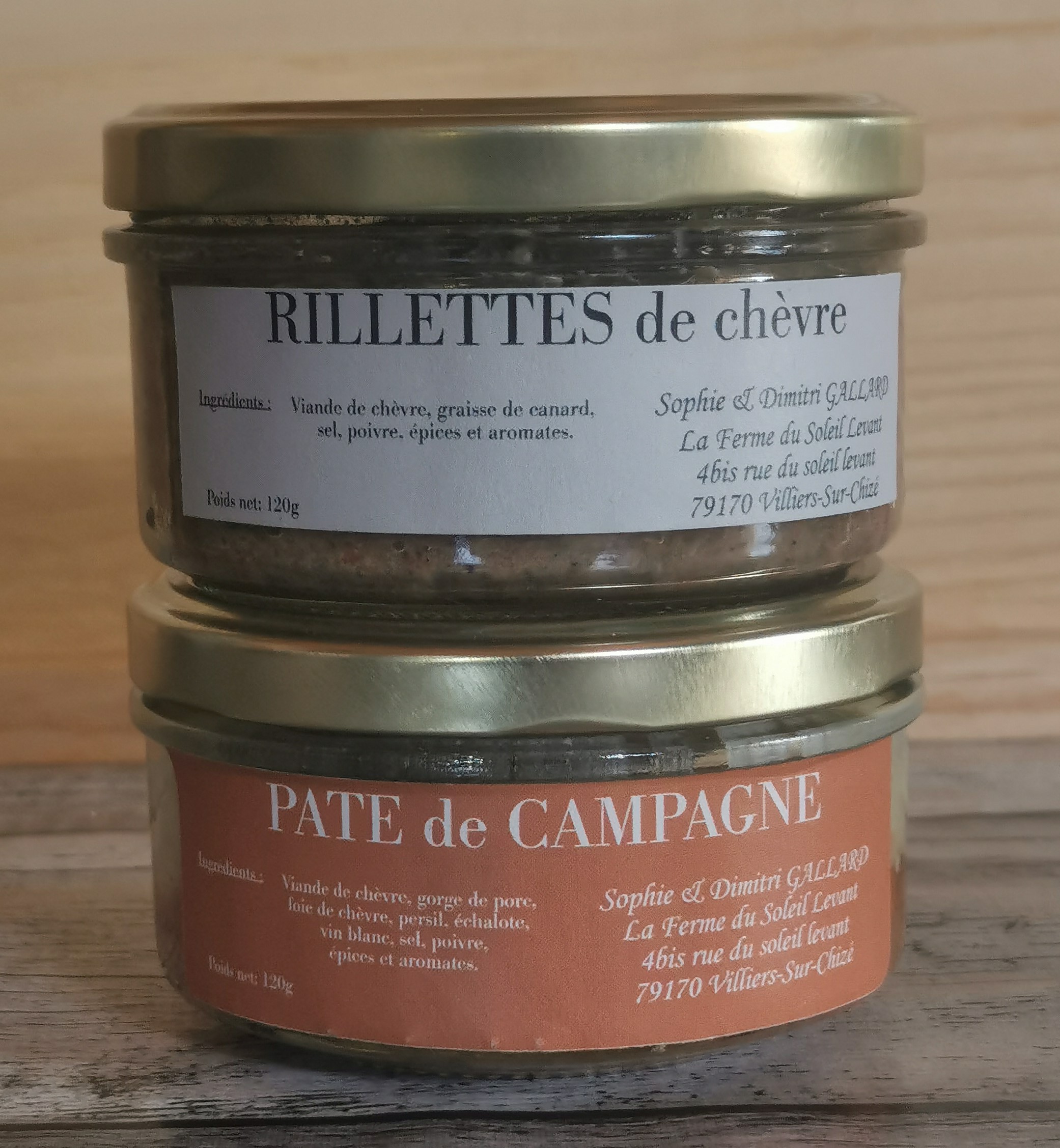 La ferme du Soleil Levant  - Les basiques ( Pâté de campagne et Rillettes)