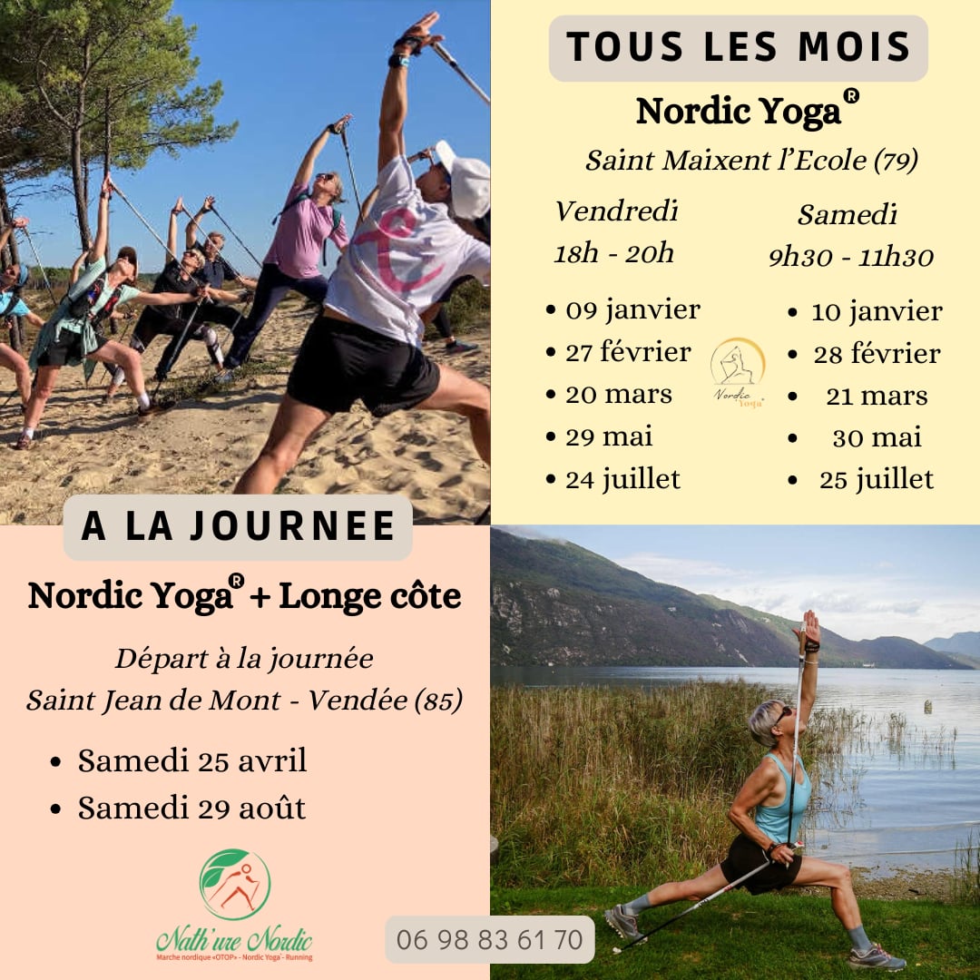 Nordic Yoga et Longe côte 2026 Nathalie Hay